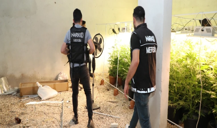 Mersin'de depoyu uyuşturucu üretim tesisine çeviren şüpheli yakalandı